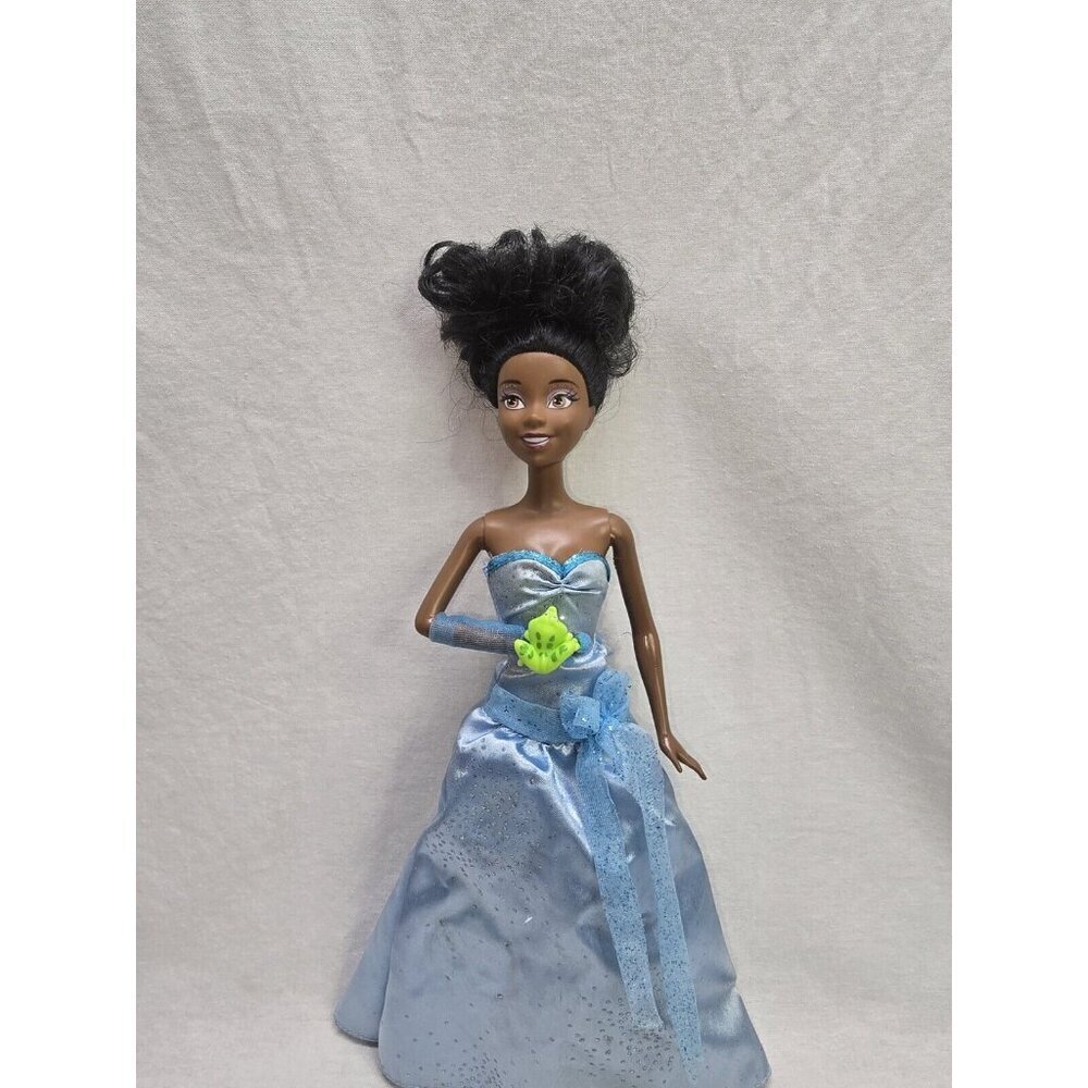 Barbie Doll Disney Princess Tiana Just One Kiss Talk Light AA- READ INFO
